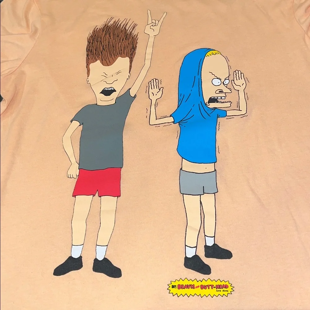 Beavis & Butt-Head 90s Y2K Retro Long Sleeve Tee Shirt MTV  Large